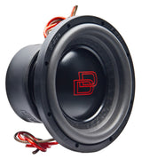 DD Audio 2518c D2 - Juodas disko su raudonu logotipu paviršius