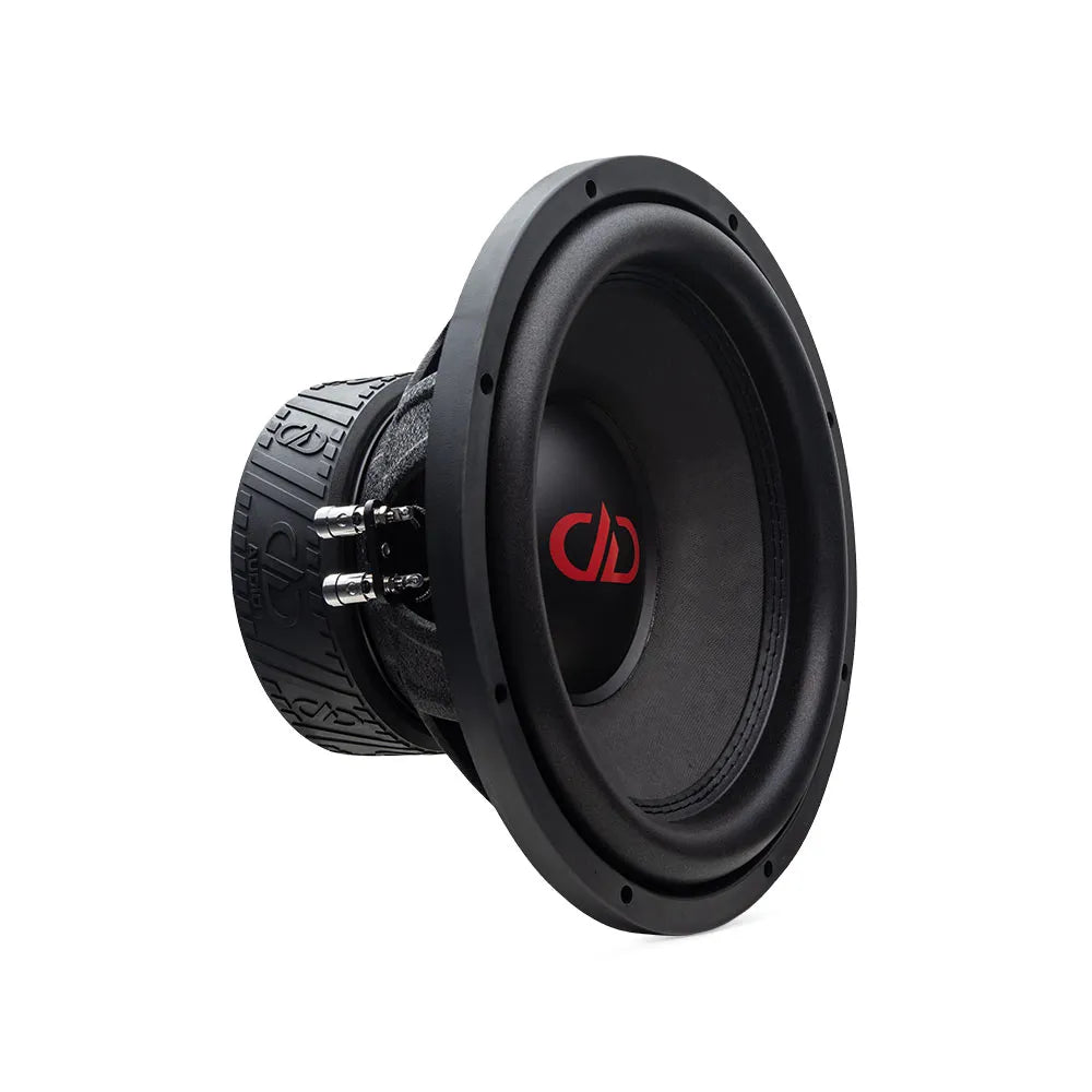 DD Audio 312e-D2 - Galinė dalis su jungtimis ir logotipu