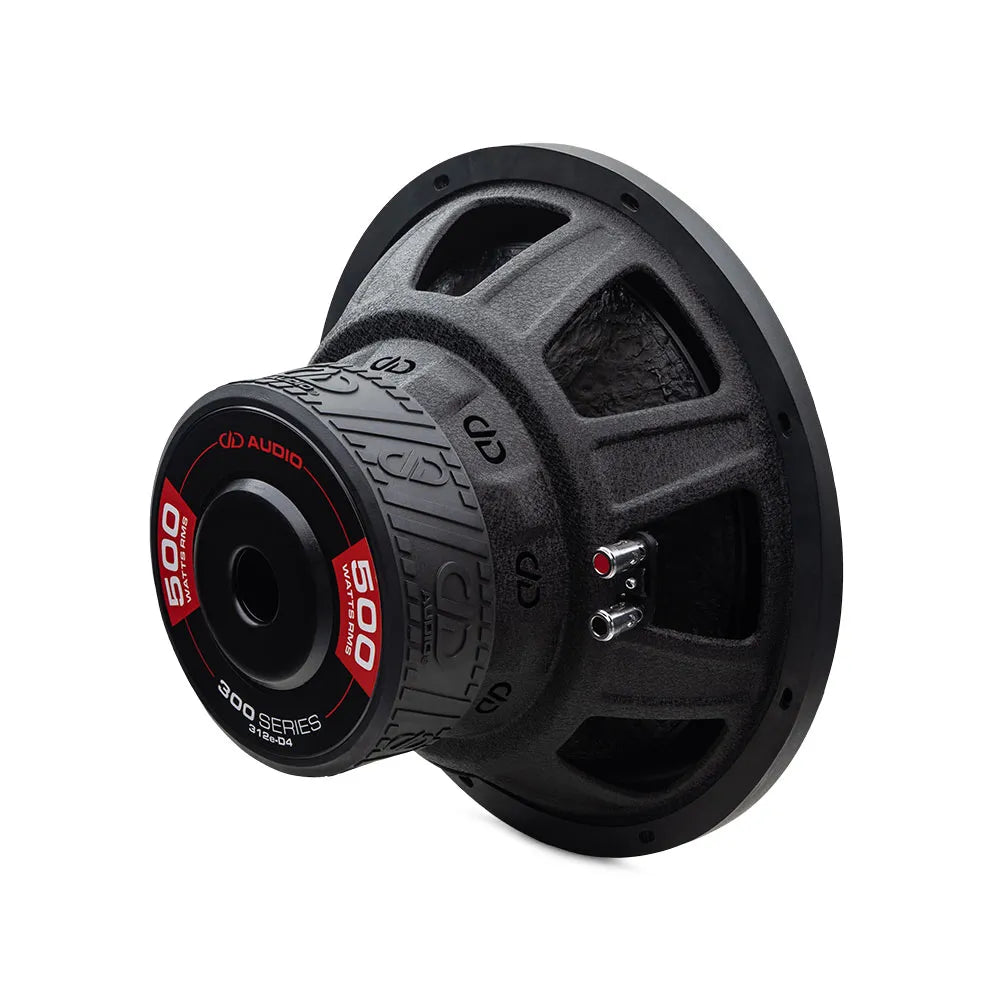 DD Audio 312e-D4 - Galinė panelė su jungtimis ir logotipais