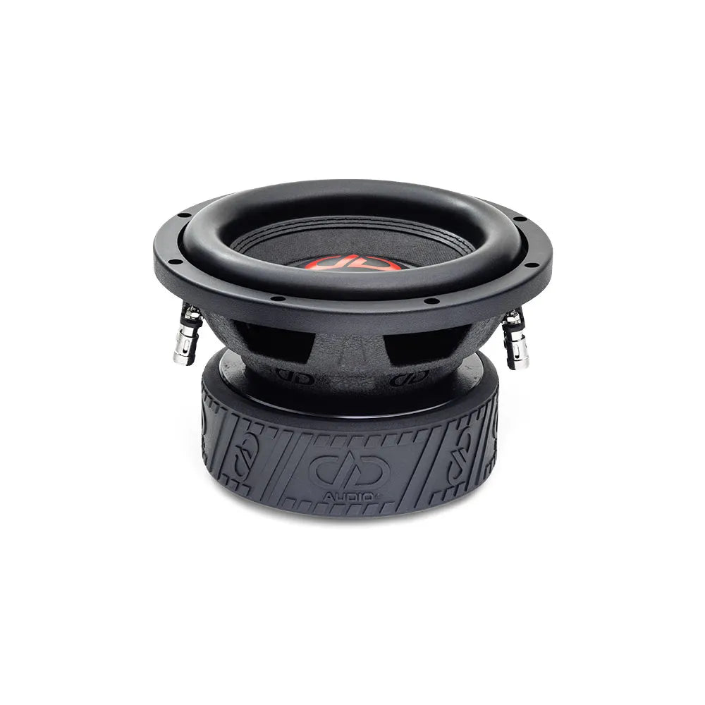DD Audio 508e-D4 - Galinė dalis su jungtimis ir logotipu