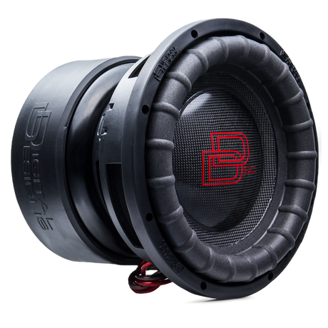 DD Audio 9512k ESP D0.5 - Šoninis vaizdas su laidais ir logotipu