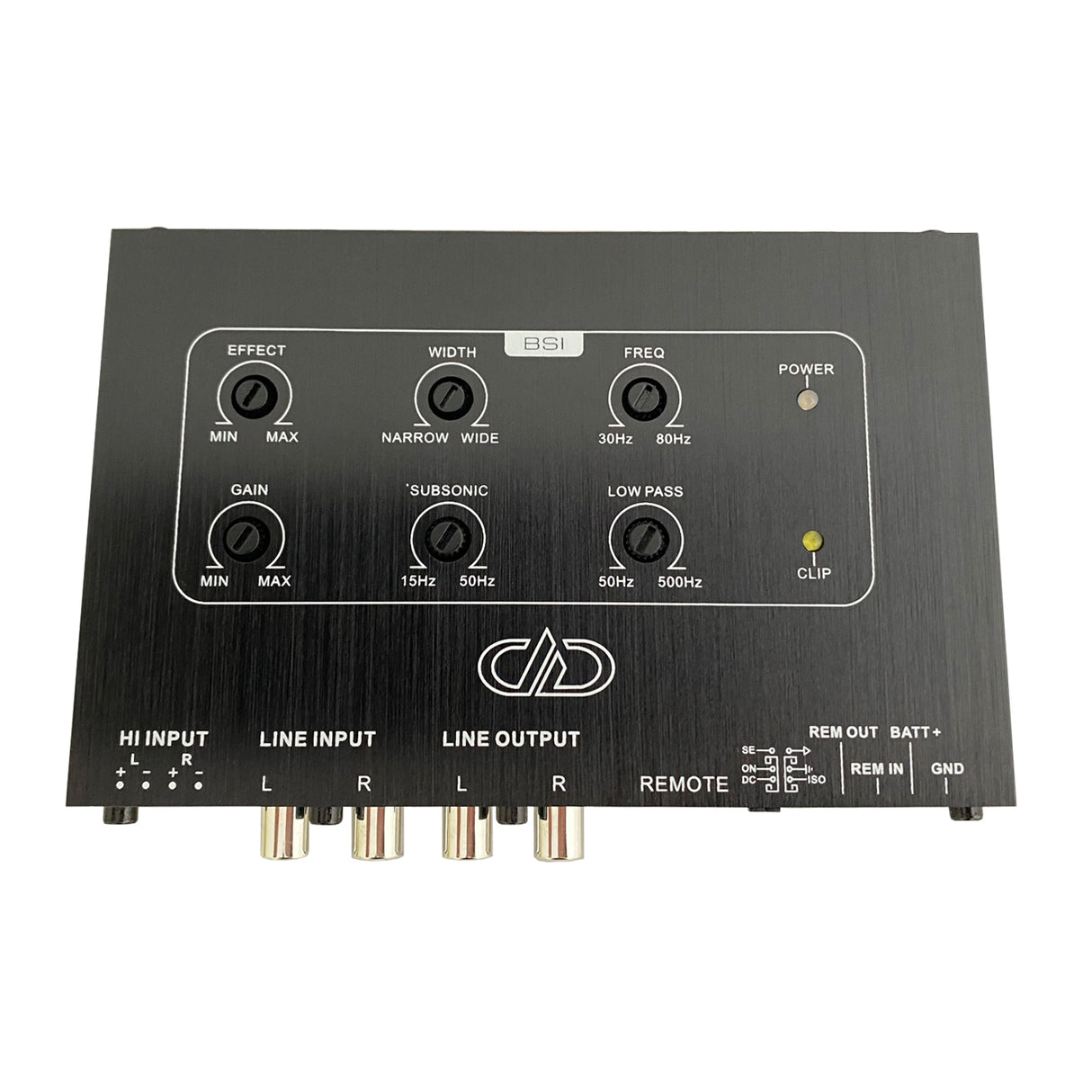 DD Audio BSI-1 - galinė panelė su jungtimis ir valdymo elementais