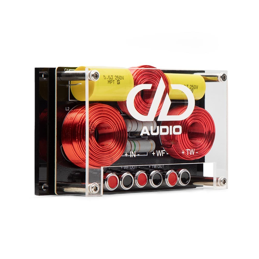 DD Audio CC6.5a - permatomas korpusas su ritėmis ir kondensatoriais