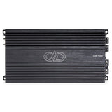 DD Audio D4.100 - šoninis vaizdas su jungtimis ir modeliu