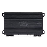 DD Audio D4.100a - galinė panelė su jungtimis ir modeliu