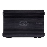 DD Audio D4.200 - šoninis vaizdas su logotipu ir modeliu