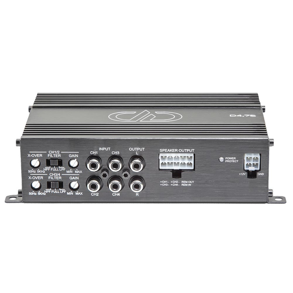 DD Audio D4.75 - Šoninė panelė su jungtimis ir logotipu