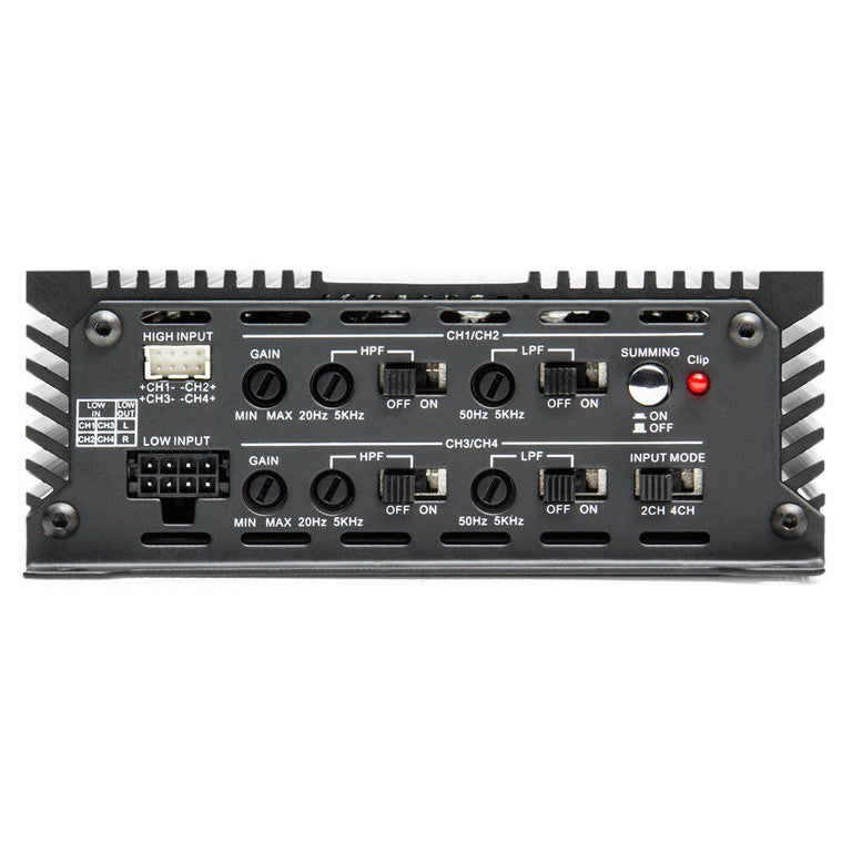DD Audio D4.90 - galinė panelė su jungtimis ir valdymo elementais
