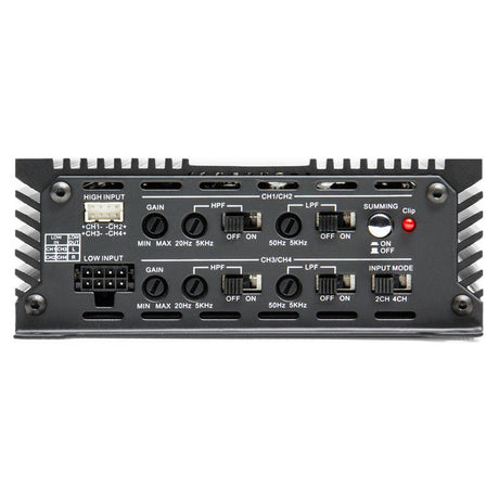 DD Audio D4.90 - galinė panelė su jungtimis ir valdymo elementais