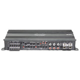DD Audio D5.350 - galinė panelė su daugybe jungčių ir reguliatorių