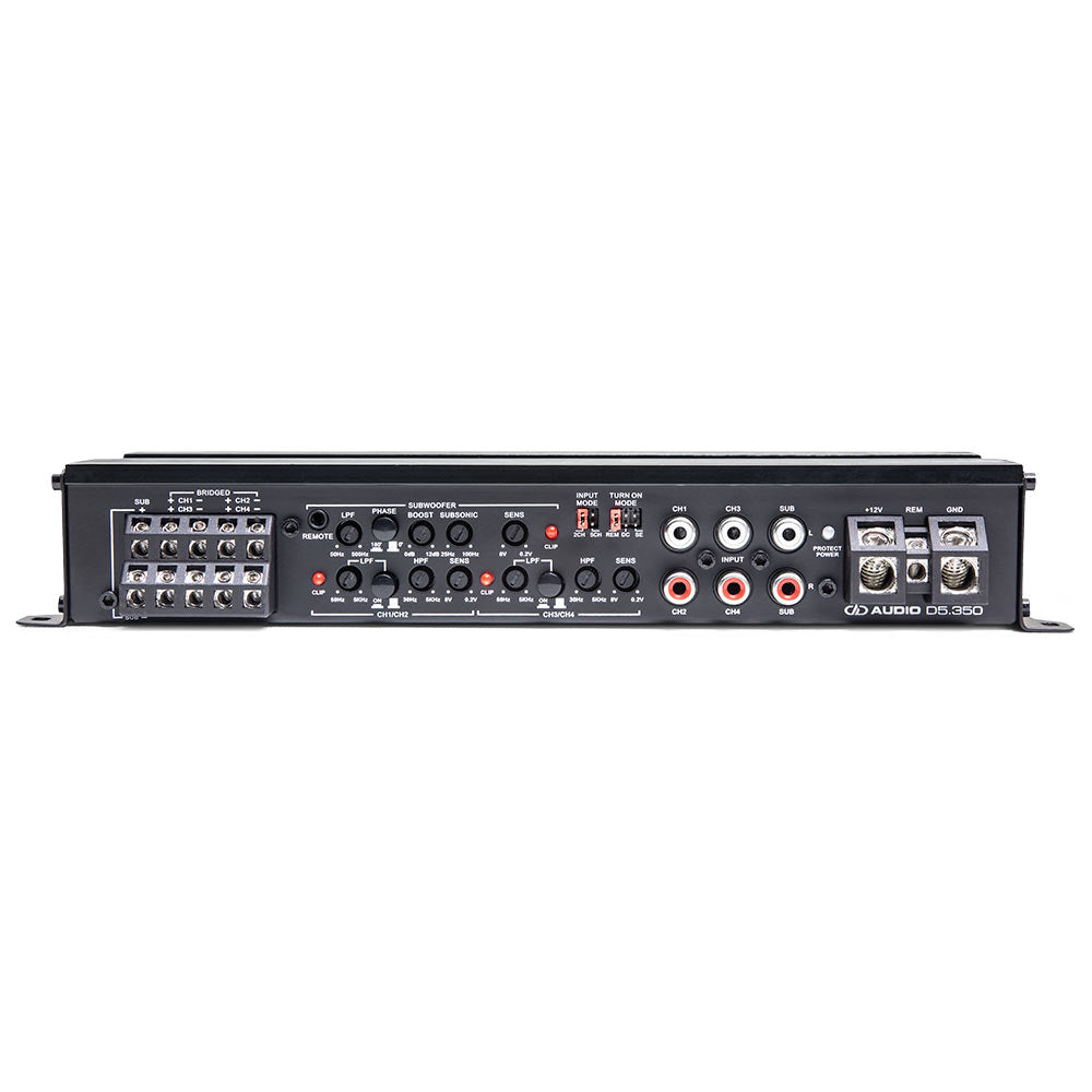 DD Audio D5.350 - Galinė panelė su jungtimis ir valdymo elementais