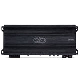 DD Audio D5.350 - galinė panelė su jungtimis ir logotipu