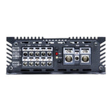 DD Audio D5.500 - galinė panelė su daugybe jungčių ir indikatoriais