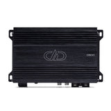 DD Audio D600 - galinė panelė su jungtimis ir logotipu