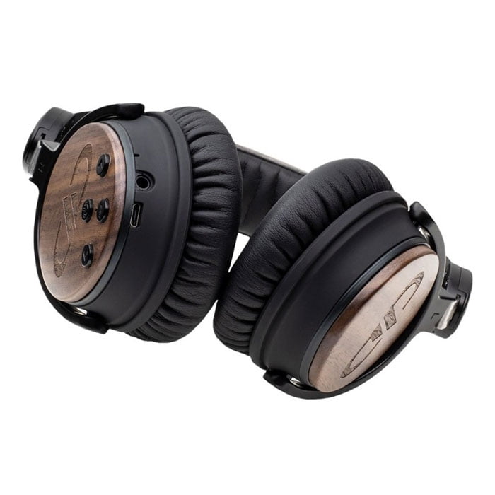 DD Audio DXB-05 belaidžiai ausinės - medinės ausinių dalys su logotipu
