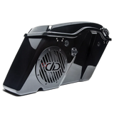 DD Audio HD8-SBK, 8" garsiakalbių montavimo rinkinys Harley-Davidson šoniniams krepšiams - Šoninis vaizdas su garsiakalbiu