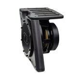 DD Audio HD8-SBK, 8" garsiakalbių montavimo rinkinys Harley-Davidson šoniniams krepšiams - Šoninis vaizdas su garsiakalbiu ir tvirtinimo plokšte