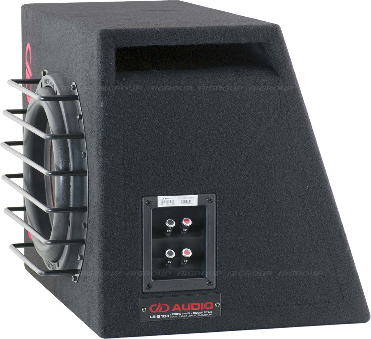 DD Audio LE-510d-D2 - Galinė panelė su jungtimis ir logotipu