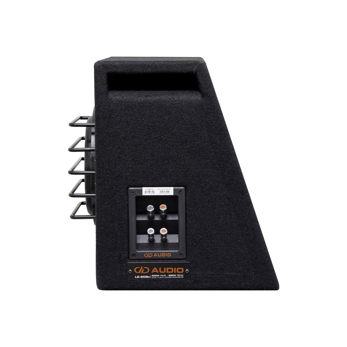 DD Audio LE-608E-D2 - Galinė panelė su jungtimis ir logotipais