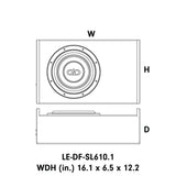 DD Audio LE-DF-SL610 - Brėžiniai su matmenimis ir logotipu