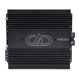 DD Audio M2000 - šoninis vaizdas su jungtimis ir logotipu