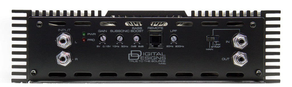 DD Audio M4b - Galinė panelė su jungtimis ir valdymo elementais