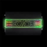 DD Audio M5000 - šviečiantis logotipas ir modelio pavadinimas