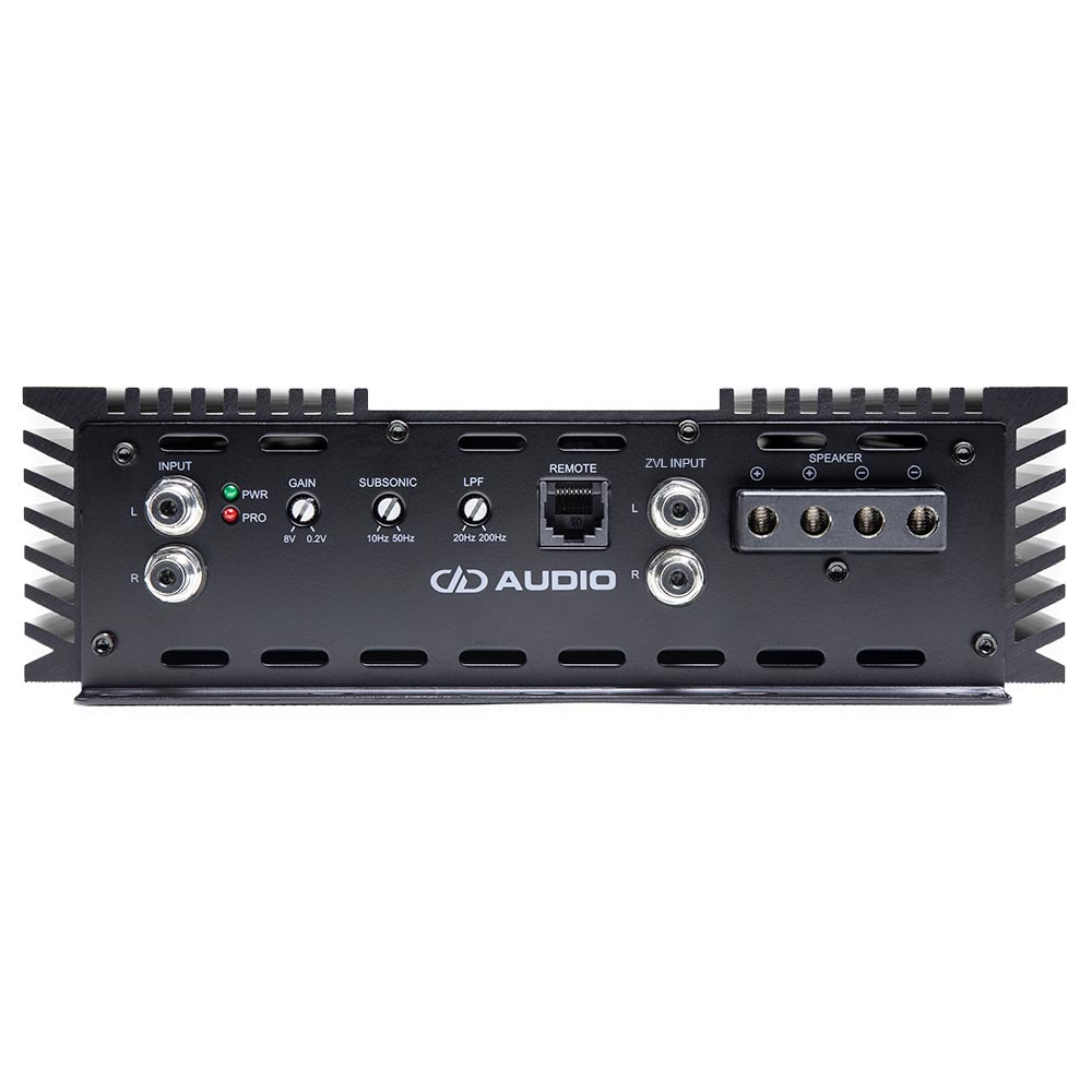 DD Audio M5a - galinė panelė su jungtimis ir valdymo elementais