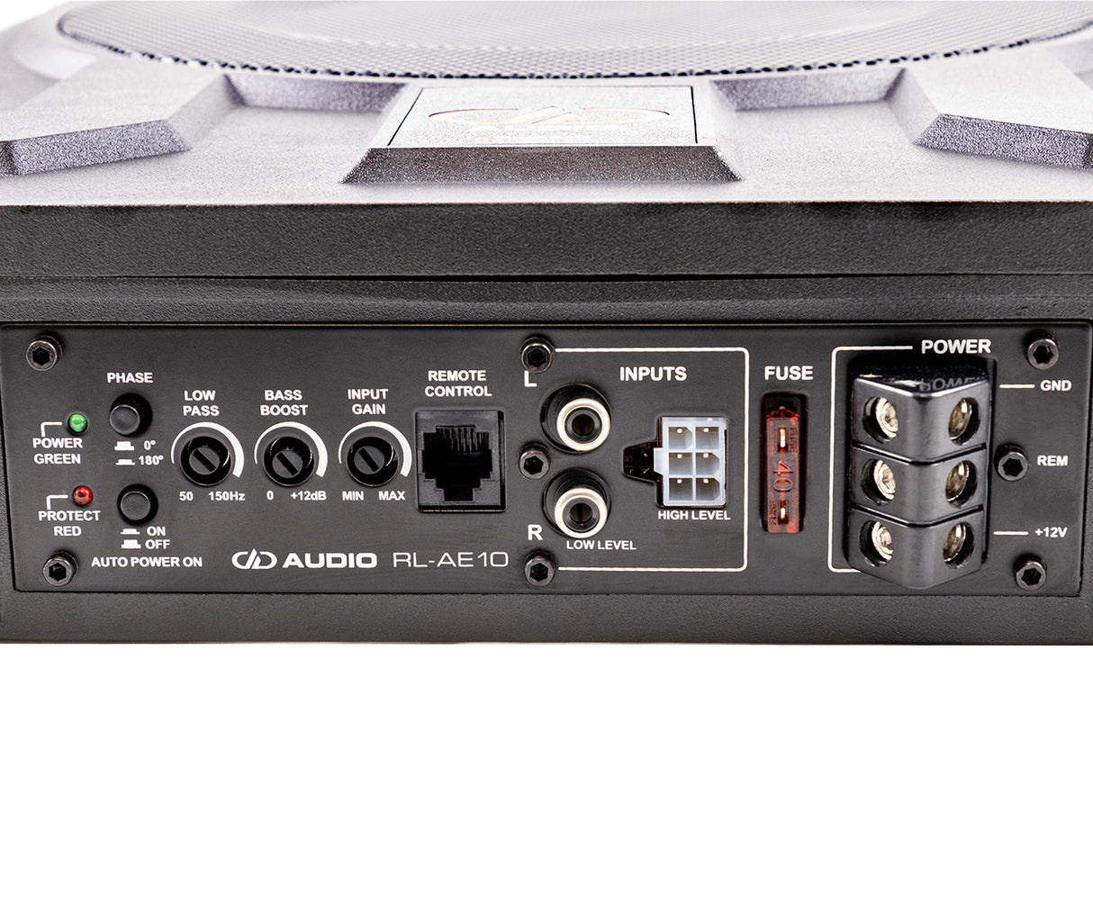DD Audio RL-AE10 - galinė panelė su visomis jungtimis ir valdikliais