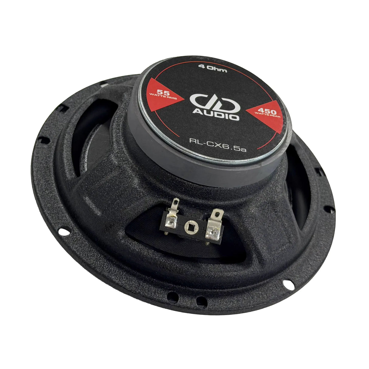 DD Audio RL-CX6.5a - garsiakalbio jungtys ir tvirtinimo skylutės