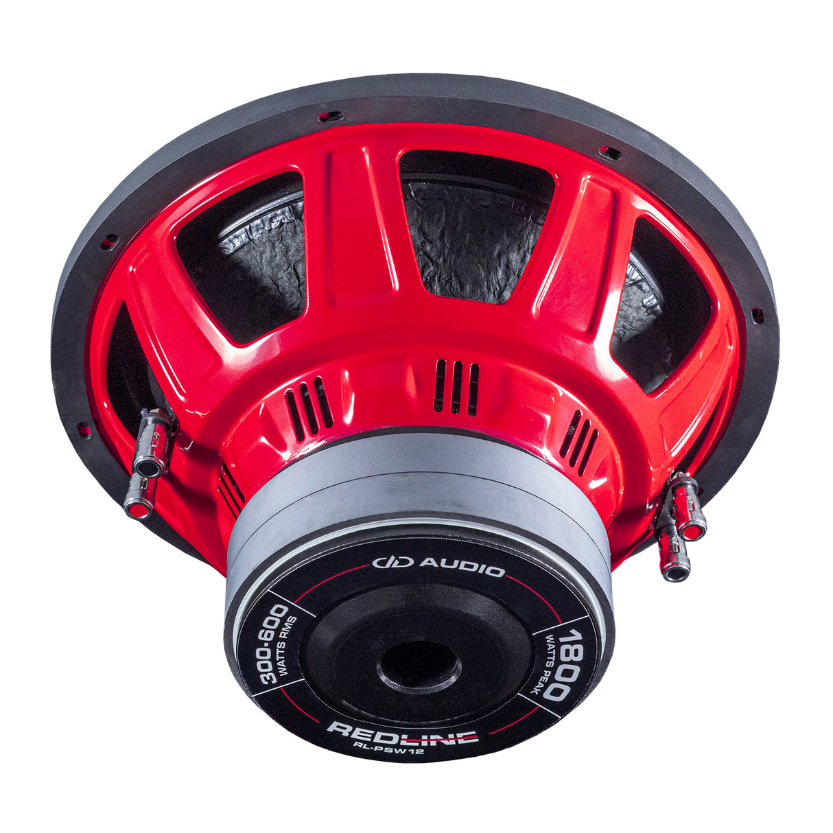 DD Audio RL-PSW12-D2 - Raudona garsiakalbio dalis su jungtimis