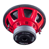 DD Audio RL-PSW12-D2 - Raudona garsiakalbio dalis su jungtimis