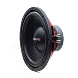 DD Audio RL-SW12-D2 - Galinė pusė su jungtimis ir raudonu rėmu