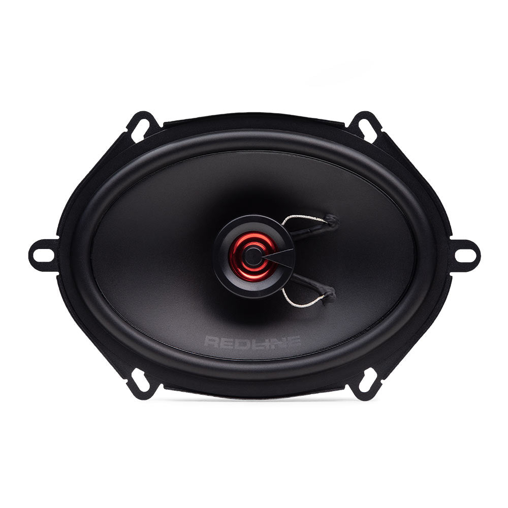 DD Audio RL-X5x7 - raudonas garsiakalbio vidurys su logotipu