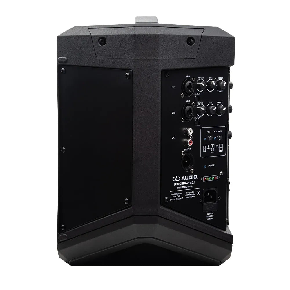 DD Audio Rager WPA-3.1 - Galinė panelė su jungtimis ir valdymo elementais