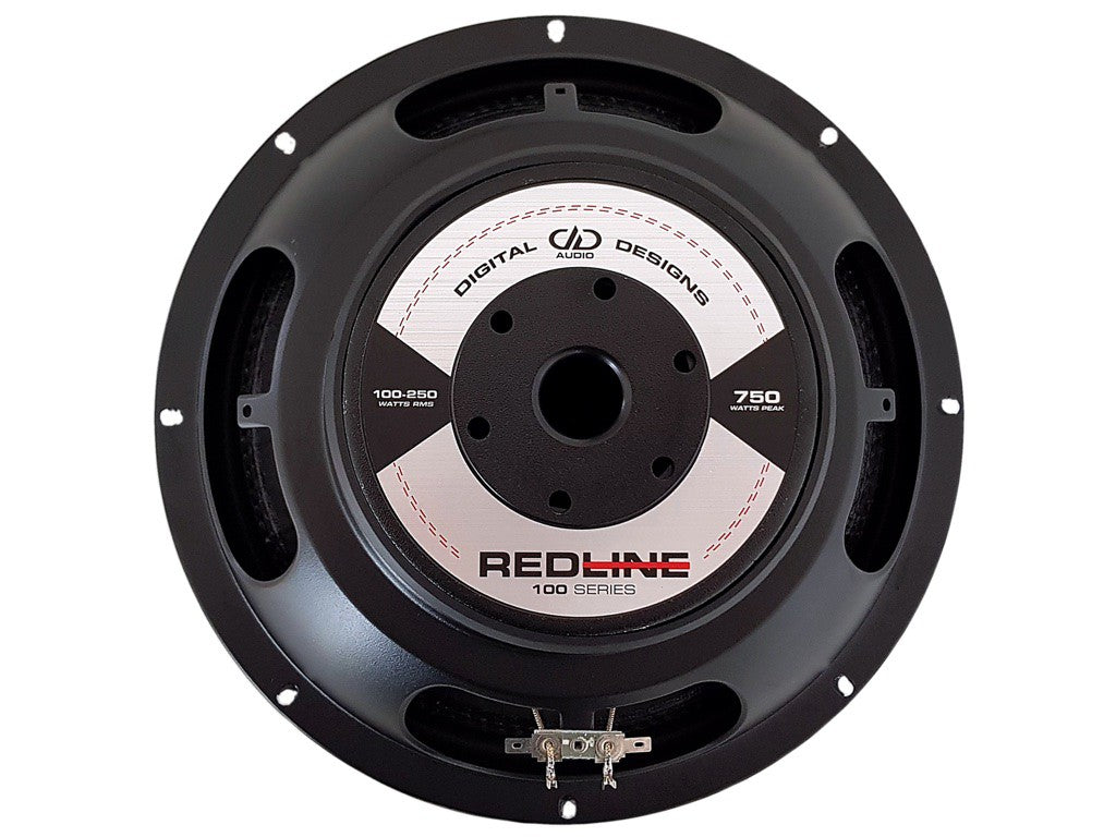 DD Audio Redline 112 S4 - Garsiakalbio galinė dalis su specifikacijomis
