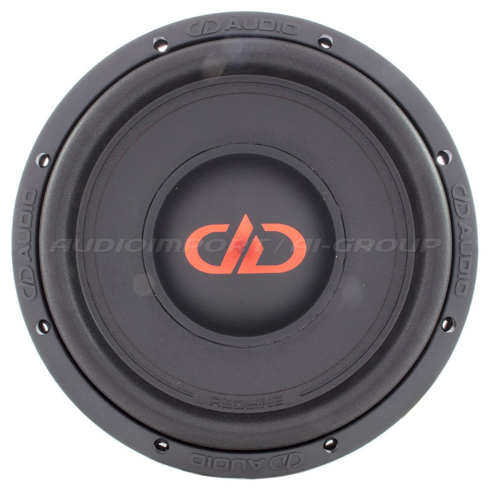 DD Audio Redline 210d D2 - Priekinė dalis su logotipu ir užrašais