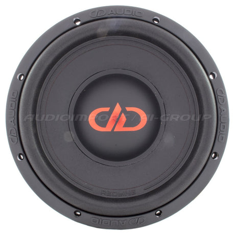 DD Audio Redline 210d D2 - Priekinė dalis su logotipu ir užrašais
