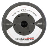 DD Audio Redline 506d D4 - Garsiakalbio priekinė dalis su logotipais ir specifikacijomis