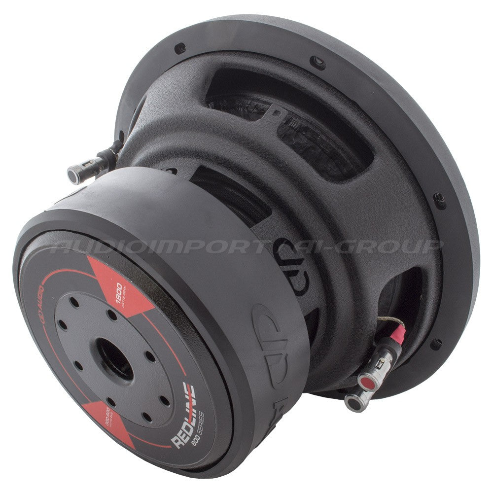 DD Audio Redline 610d D2 - Galinė dalis su jungtimis ir logotipais