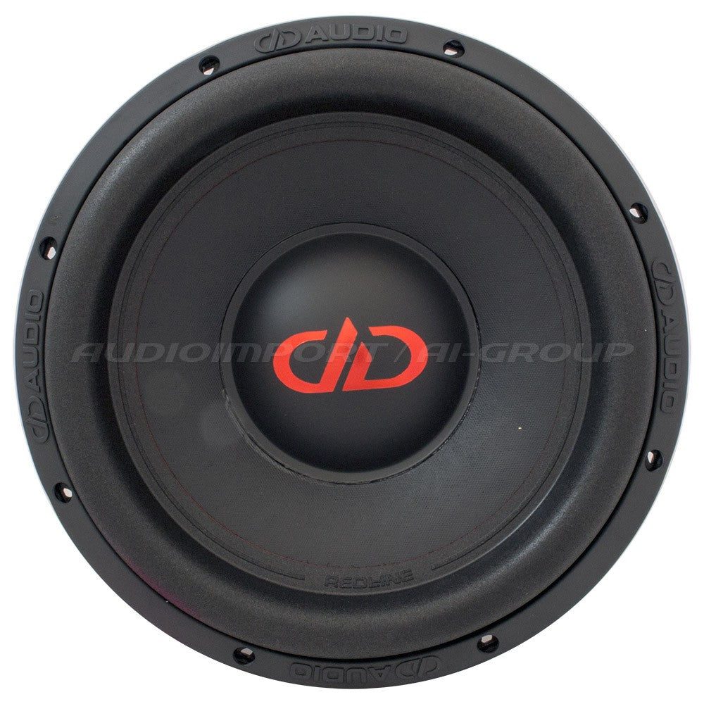 DD Audio Redline 612d D4 - Priekinė dalis su raudonu logotipu ir užrašais