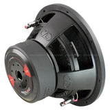 DD Audio Redline 612e D2 - Šoninis vaizdas su jungtimis ir logotipais