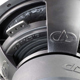 DD Audio Redline 612e D2 - detalus vaizdas su logotipais ir tvirtinimo detalėmis