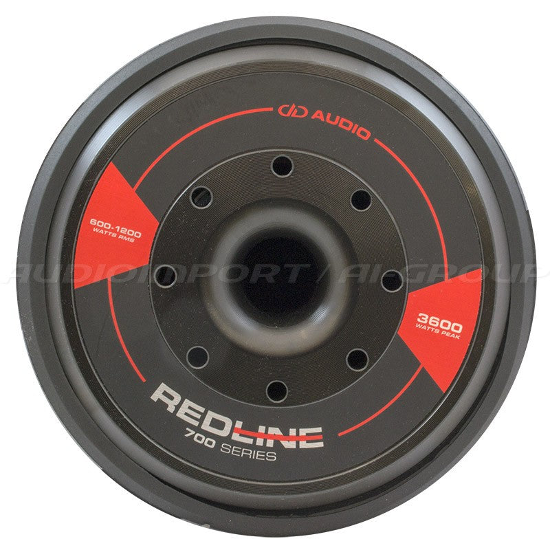 DD Audio Redline 712d D2 - Priekinė dalis su raudonais ženklais