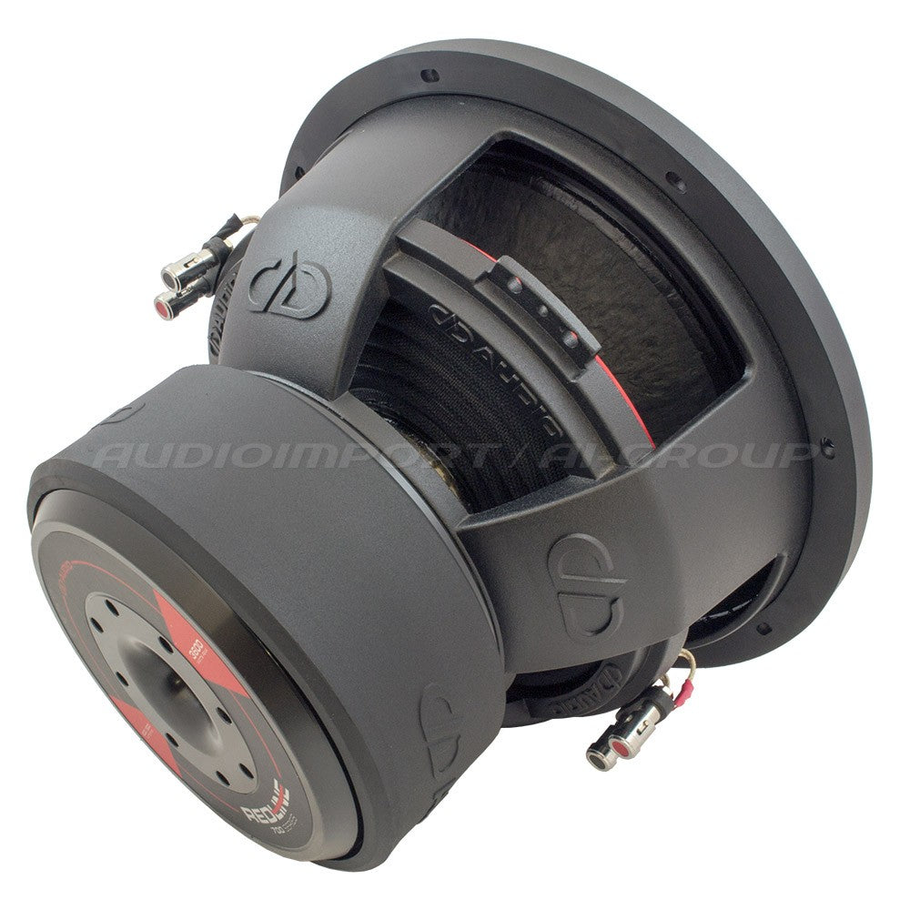 DD Audio Redline 712d D4 - Galinė dalis su jungtimis ir logotipais