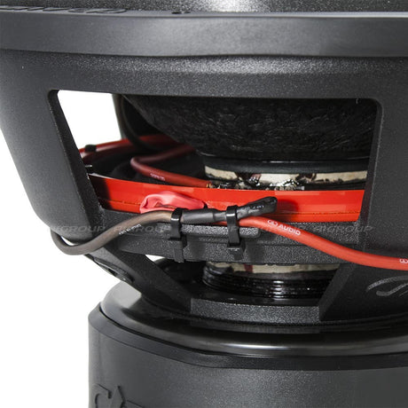 DD Audio Redline 815d D1 - detalus vaizdas su laidais ir tvirtinimais