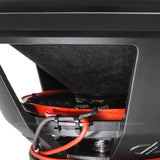 DD Audio Redline 818d D2 - detalus vaizdas su laidais ir tvirtinimo detalėmis