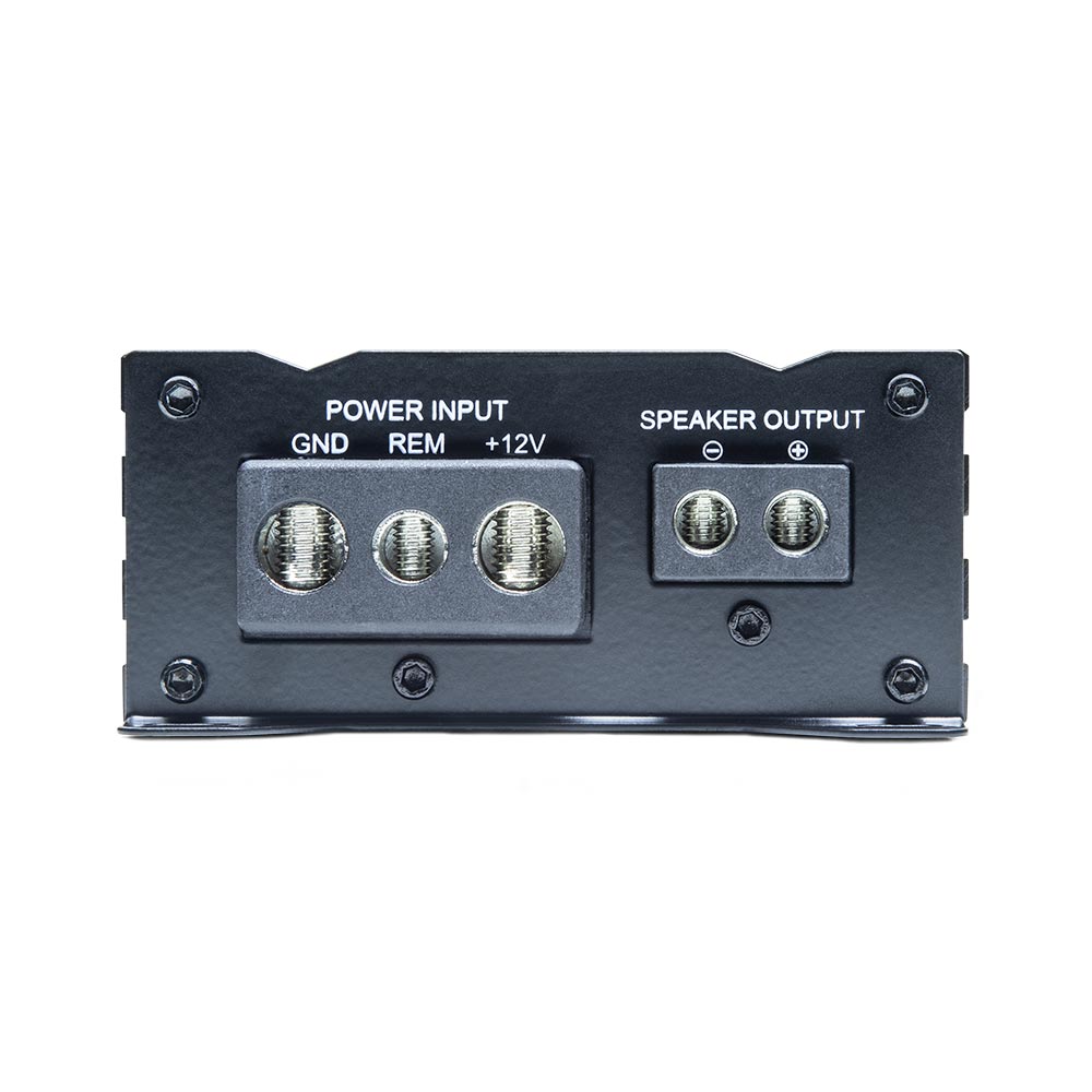 DD Audio SA500.1 - galinė panelė su jungtimis ir užrašais