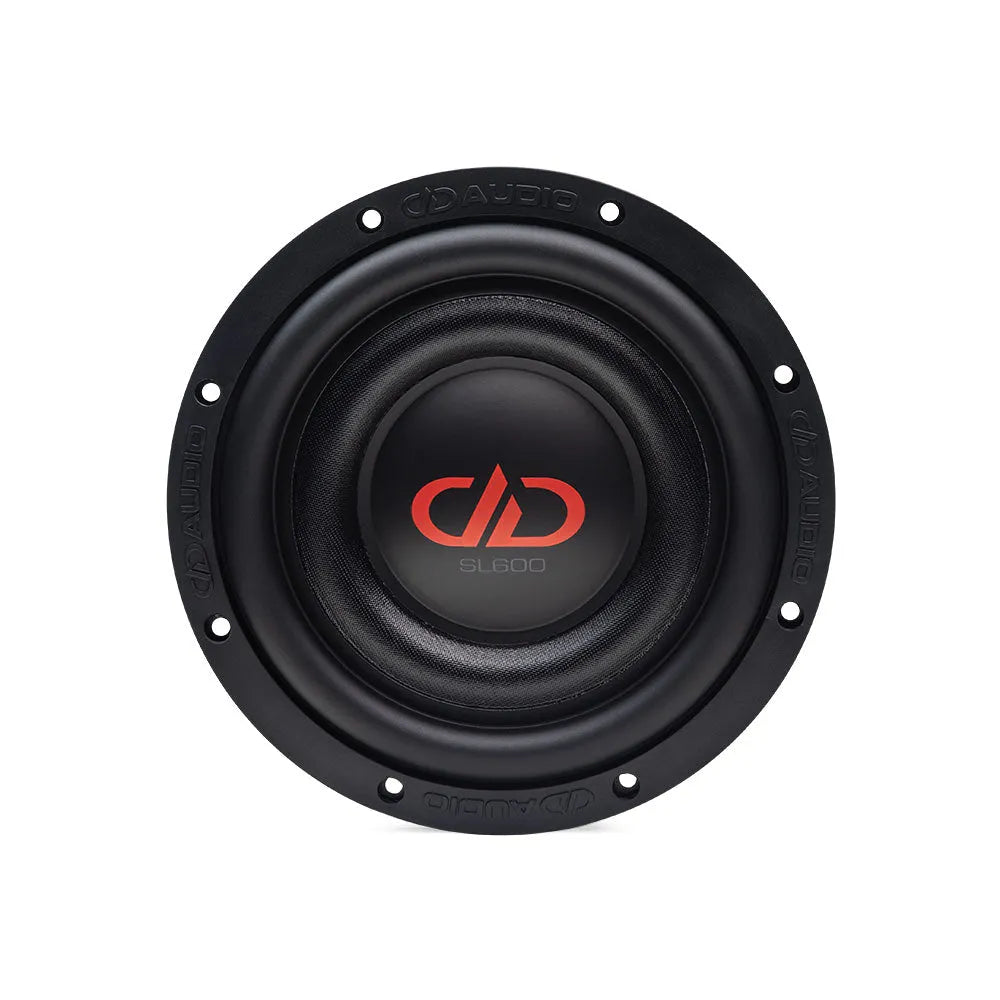 DD Audio SL608-D4, 20 cm žemų dažnių garsiakalbis, 900 W MAX - Garsiakalbio šonai su logotipais