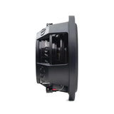 DD Audio SL608-D4, 20 cm žemų dažnių garsiakalbis, 900 W MAX - Šoninis vaizdas su logotipu ir laidais